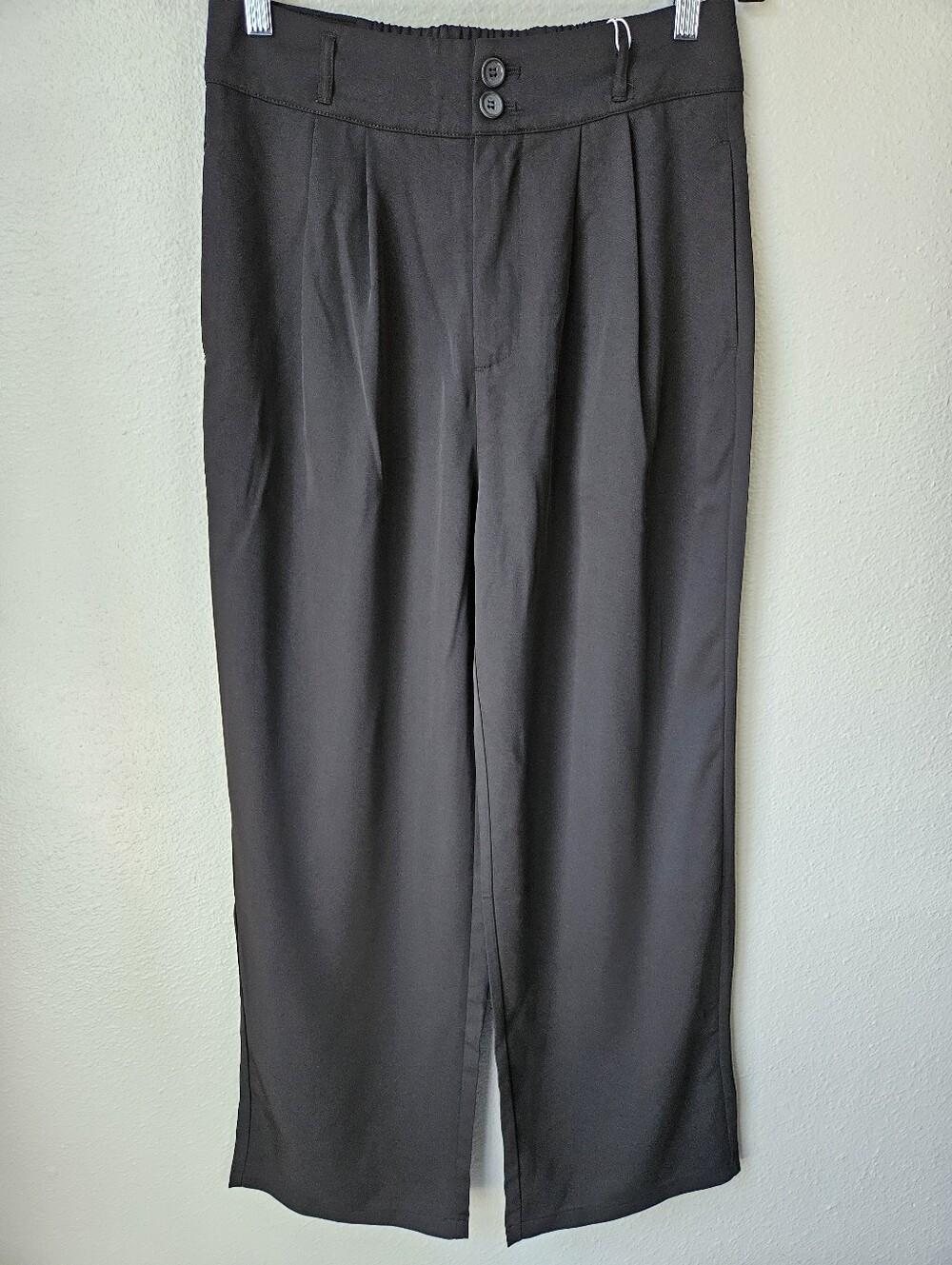Halara High Waist Double Button Trousers Size EUR 40 US 10-12 In Black NWT
